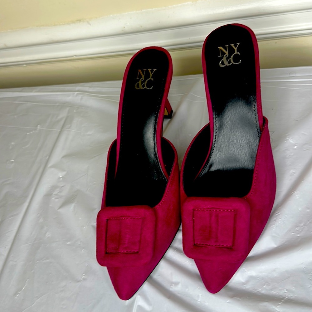 ny and co brand new red pump shoes 2 inches 7.5